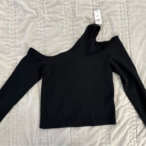 A&F Black One-Shoulder Top